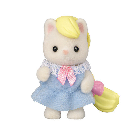 Silk Cat Baby And Ami Oroshi Ponytail Wig, Sylvanian Families, Epoch, Trading